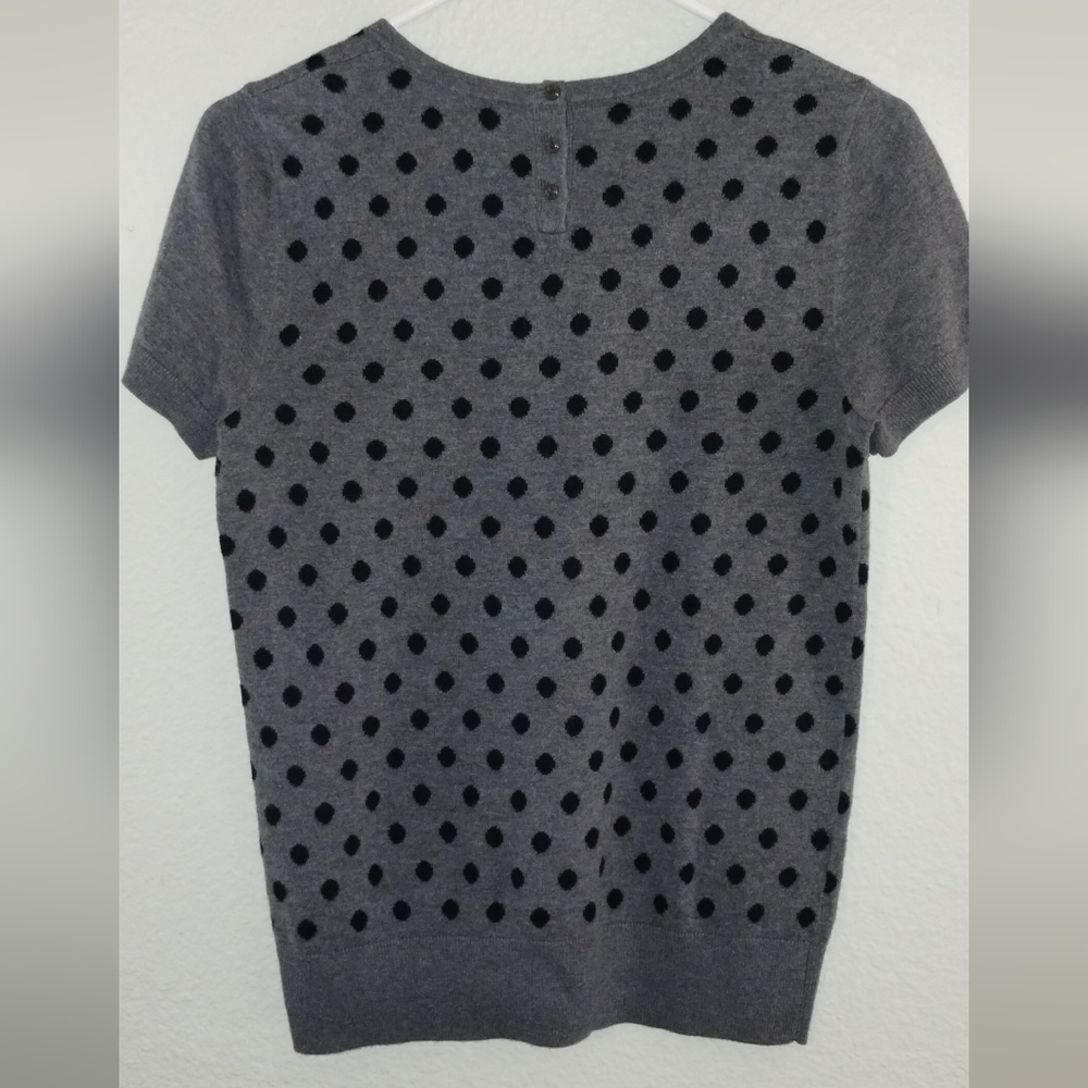 Gray Polka Dot Short Sleeve Sweater from Anne Taylor LOFT ~ Size Small ~SO Cute! - Picture 8 of 12